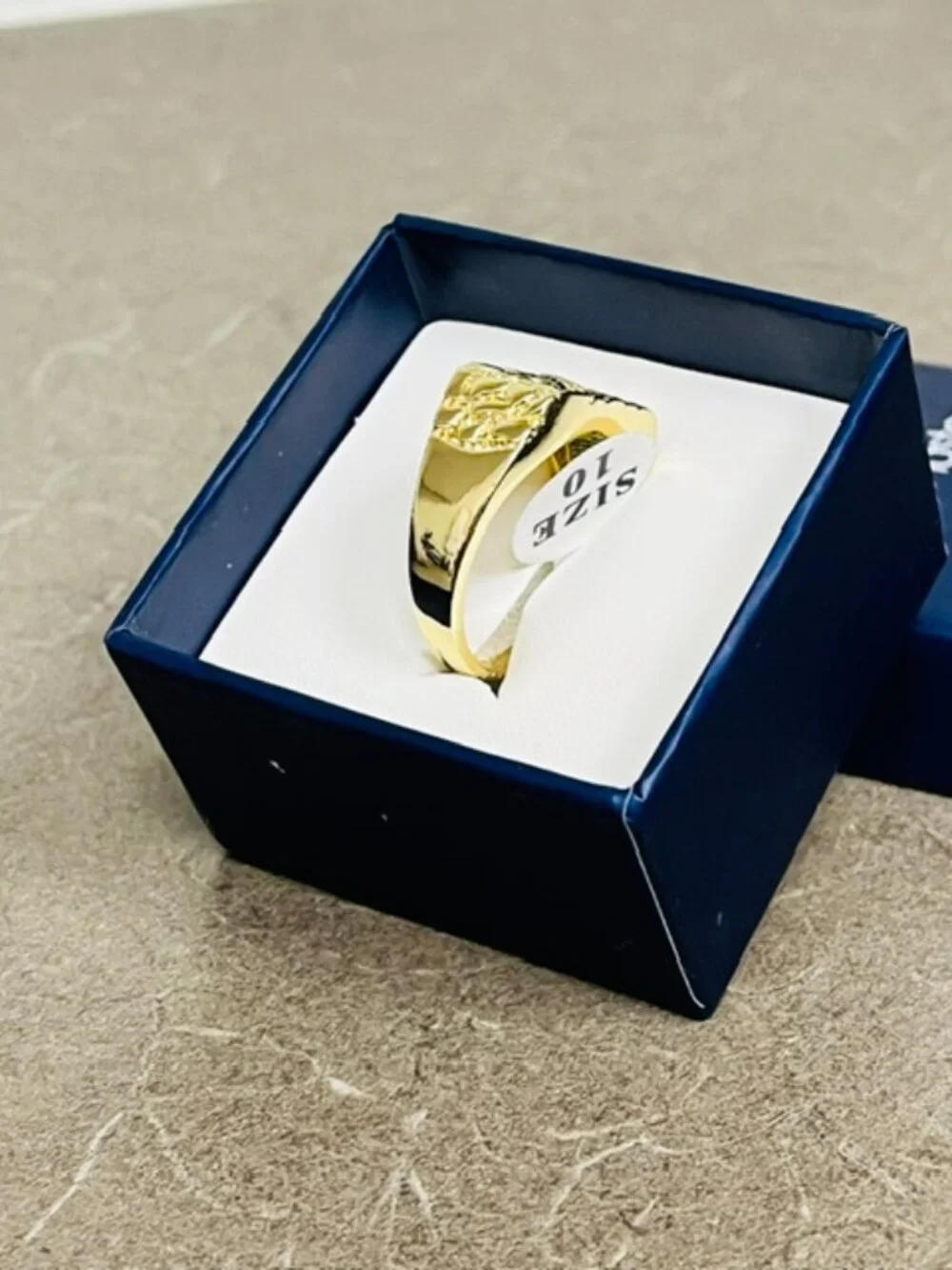 14 KT GOLD PLATED DESIGNER DIAMOND NUGGET RING SIZES 10